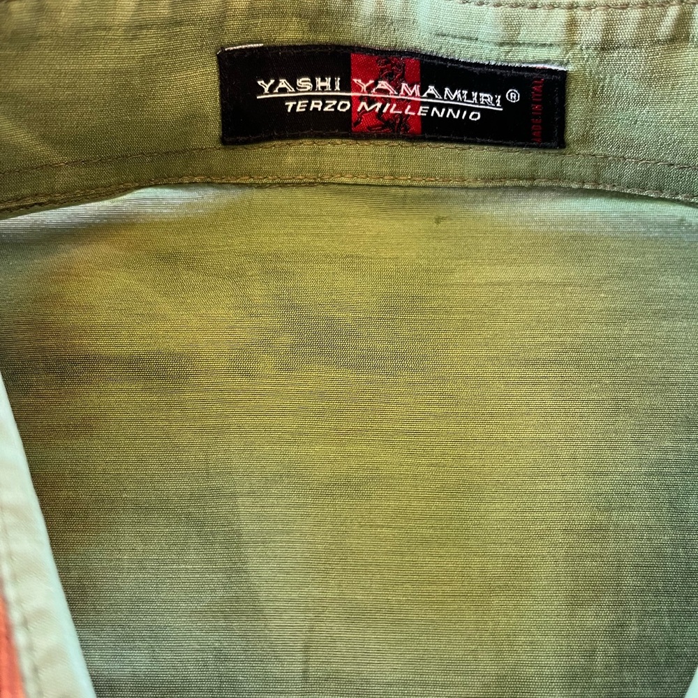 Yashi Yamamuri Terzo Millenneo Men’s Cotton Blend Button Up L/S Collared Shirt L - Picture 2 of 10